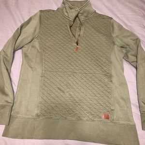 LLbean quilted quarter zip pullover